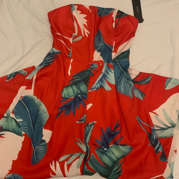 Lulu’s Rainforest Blooms Strapless Midi Jumpsuit - Picture 3 of 6